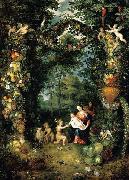 Jan Brueghel the Younger The Holy Family with St John oil painting